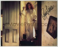 2j1281 PIPER LAURIE signed color 8x10 REPRO still '80s holding knife on stairs from Carrie!
