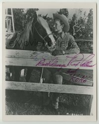 2j1292 REX ALLEN signed 8x10 REPRO still '80s the cowboy star wrote his horse Koko's name too!