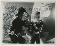 2j1301 ROBERT CLARKE signed 8x10 REPRO still '80s great c/u with alien in The Man From Planet X!