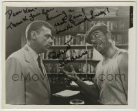 2j0622 ROBERT STRAUSS signed 8x10 still '55 close up talking to Tom Ewell in The Seven Year Itch!