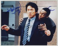 2j1318 RUSH HOUR 2 signed color 8x10 REPRO still '01 by BOTH Jackie Chan AND Chris Tucker!