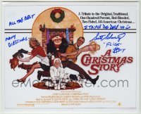 2j1326 SCOTT SCHWARTZ signed color 8x10 REPRO still '90s on a poster image from A Christmas Story!