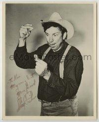 2j0632 SLIM PICKENS signed 8x10 still '50s great c/u of the cowboy actor looking surprised at coin!
