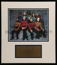 2j0014 STAR TREK: THE NEXT GENERATION signed color signed REPRO still in 14x16 display '93 by NINE!