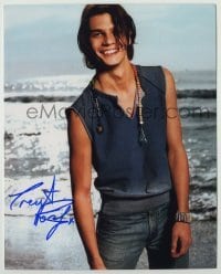 2j1354 TRENT FORD signed color 8x10 REPRO still '90s full-length smiling portrait by the ocean!
