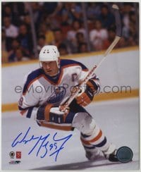 2j0997 WAYNE GRETZKY signed color 8x10 publicity still '03 the hockey legend playing for the Oilers!