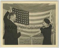 2j0649 W.S. VAN DYKE signed deluxe 8x10 still '38 hanging American flag w/Gladys George by Graybill!