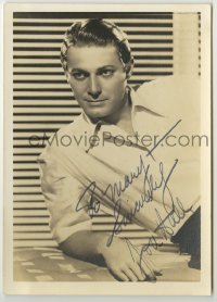2j0202 JON HALL signed 5x7 fan photo '40s great close portrait of the handsome leading man!