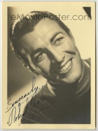 2j0216 ROBERT TAYLOR signed 5x7 fan photo '30s great youthful smiling head & shoulders portrait!