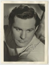 2j0219 SAM WANAMAKER signed 5x7 fan photo '50s great head & shoulders portrait of the actor!