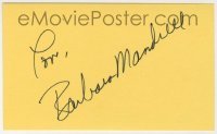 2j0753 BARBARA MANDRELL signed 3x5 index card '70s can be framed & displayed with a repro still!