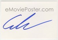 2j0762 GEORGE LUCAS signed 4x6 index card '00s can be framed & displayed with a repro still!