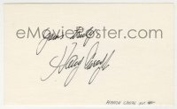2j0763 HARRY CAREY JR. signed 3x5 index card '80s can be framed & displayed with a repro still!