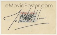 2j0771 JOHN WILLIAMS signed 3x5 index card '60s it can be framed & displayed with a still!