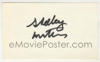 2j0790 SHELLEY WINTERS signed 3x5 index card '80s it can be framed & displayed with a still!