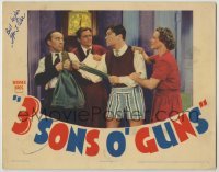 2j0248 3 SONS O' GUNS signed LC '41 by William T. Orr, who's with Wayne Morris & Marjorie Rambeau!