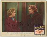 2j0255 ANY NUMBER CAN PLAY signed LC #8 '49 by Audrey Totter, who c/u with sister Alexis Smith!