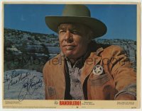 2j0264 BANDOLERO signed LC #7 '68 by George Kennedy, great close up as Sheriff July Johnson!