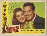 2j0267 BEHIND THE EIGHT BALL signed LC #3 R49 by Carol Bruce, great smiling portrait w/ Dick Foran!