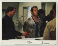 2j0272 BLIND DATE signed LC #5 '87 by Bruce Willis, who's getting searched at police station!