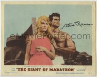 2j0300 GIANT OF MARATHON signed LC #2 '60 by Steve Reeves, who's c/u with sexy Mylene Demongeot!