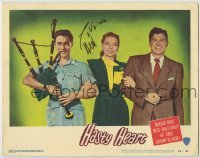 2j0313 HASTY HEART signed LC #6 '50 by Patricia Neal, who's with Ronald Reagan & Richard Todd!