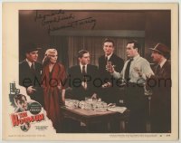 2j0318 HOODLUM signed LC #5 '51 by Lawrence Tierney, who gets busted with a huge pile of cash!