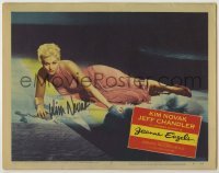 2j0330 JEANNE EAGELS signed LC #8 '57 by Kim Novak, sexiest close up of her laying on floor!