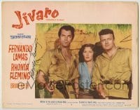 2j0331 JIVARO signed 3D LC #4 '54 by Rhonda Fleming, who's between Fernando Lamas & Brian Keith!