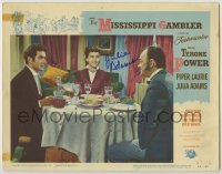 2j0357 MISSISSIPPI GAMBLER signed LC #3 '53 by Julie Adams, who's with Tyrone Power & John McIntire!