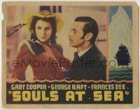 2j0387 SOULS AT SEA signed Other Company LC '37 by Frances Dee, who's with suave Gary Cooper!