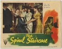 2j0388 SPIRAL STAIRCASE signed LC '46 by Dorothy McGuire, who's greeting Ethel Barrymore!