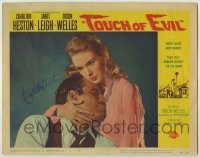 2j0406 TOUCH OF EVIL signed LC #2 '58 by Charlton Heston, who's c/u being held by Janet Leigh!