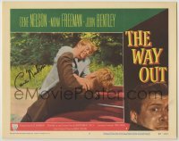 2j0412 WAY OUT signed LC #7 '56 by Gene Nelson, who's in a death struggle on top of a car!