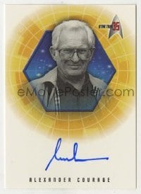 2j0802 ALEXANDER COURAGE signed trading card '01 limited edition for Star Trek's 35th anniversary!