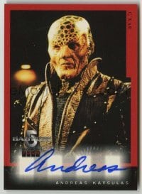 2j0804 ANDREAS KATSULAS signed trading card '97 great close up as G'Kar from TV's Babylon 5!