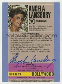 2j0806 ANGELA LANSBURY signed trading card '91 from the Hollywood Walk of Fame set by Starline!