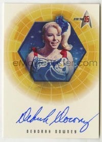 2j0840 DEBORAH DOWNEY signed trading card '01 limited edition for Star Trek's 35th anniversary!