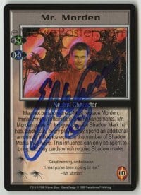 2j0847 ED WASSER signed trading card '98 Mr. Morden in TV's Babylon 5, cool game card!