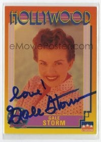 2j0852 GALE STORM signed 3x4 trading card #234 '91 great smiling portrait of the pretty actress!