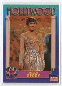 2j0860 HELEN REDDY signed 3x4 trading card #227 '91 great image of the pretty Australian singer!