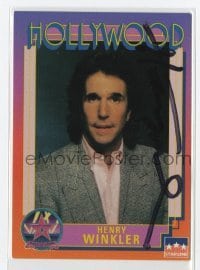 2j0861 HENRY WINKLER signed 3x4 trading card #26 '91 great portrait of him with long hair!