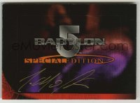 2j0799 J. MICHAEL STRACZYNSKI 2 trading cards '90s he signed one of them, Babylon 5 Special Edition!