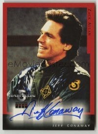 2j0872 JEFF CONAWAY signed trading card '97 great close up as Zack Allan in TV's Babylon 5!