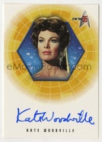 2j0889 KATHERINE WOODVILLE signed trading card '01 limited edition for Star Trek's 35th anniversary!