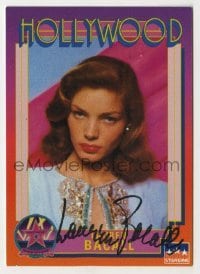 2j0894 LAUREN BACALL signed trading card '91 from the Hollywood Walk of Fame set by Starline!
