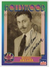 2j0910 MICHAEL ANSARA signed trading card '91 from the Hollywood Walk of Fame set by Starline!