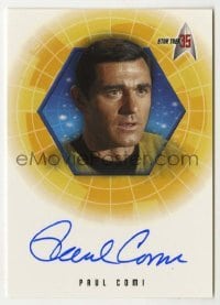 2j0929 PAUL COMI signed trading card '01 limited edition for Star Trek's 35th anniversary!