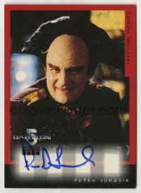 2j0931 PETER JURASIK signed trading card '97 he was Londo Mollari in TV's Babylon 5!