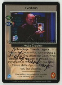 2j0932 PETER WOODWARD signed trading card '00 he was Galen in TV's Babylon 5, cool game card!